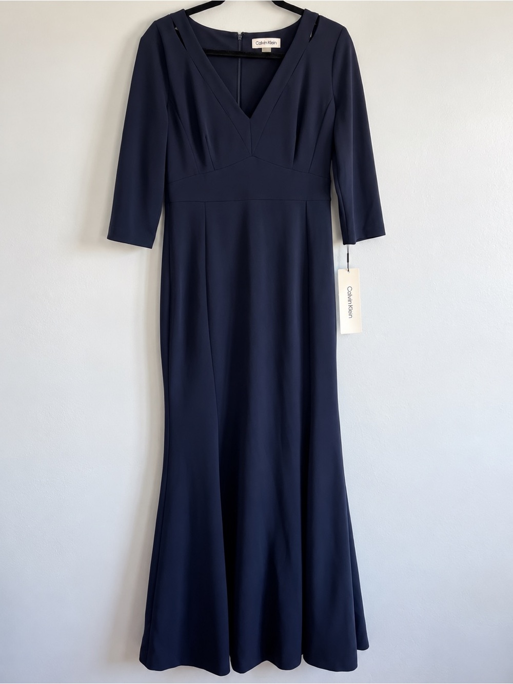 Calvin Klein Navy Formal Maxi Dress Size 10 NWT